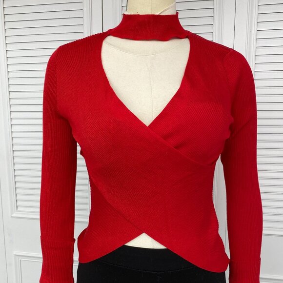 Venus Sweaters - Venus  Red Sweater Sz. M  New Sexy Cut outs
